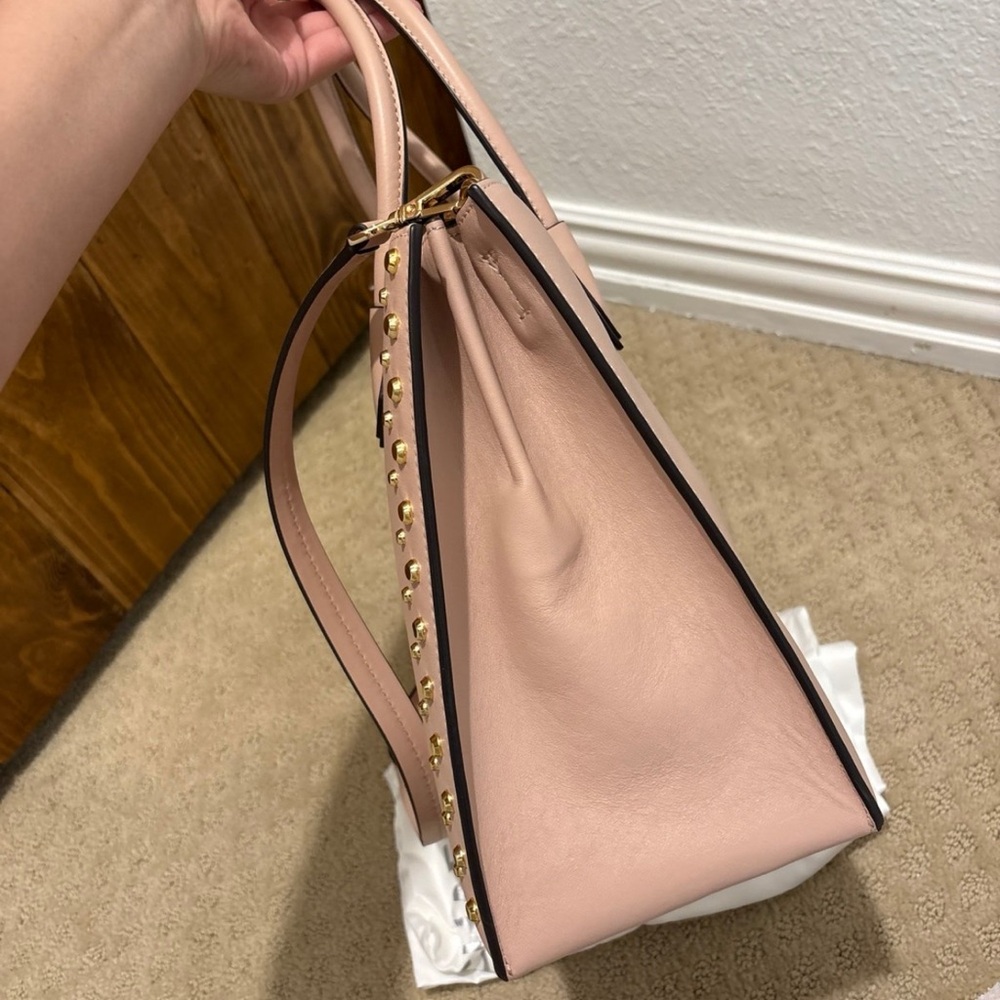 Michael Kors Blush Pink Studded Satchel - Picture 3 of 7